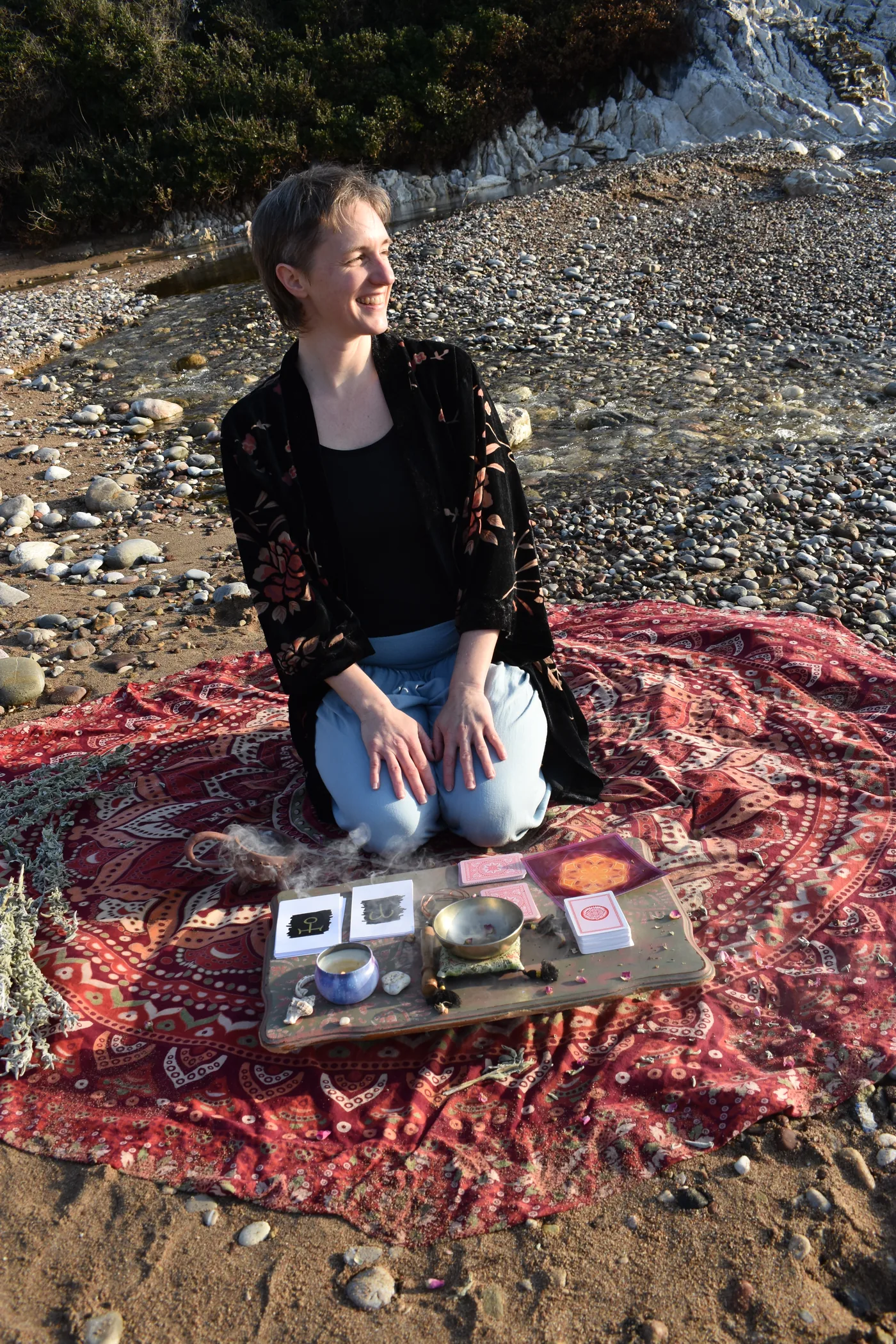 Julie Tiana sur la plage